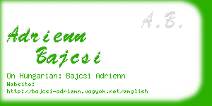 adrienn bajcsi business card